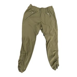 Athleta Army Green cropped cinch pants
